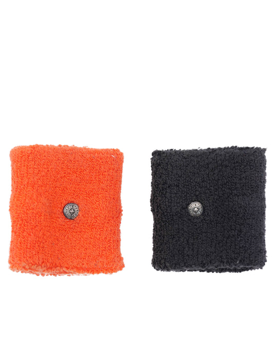 'K' Leather Patch Wrist Sweatbands