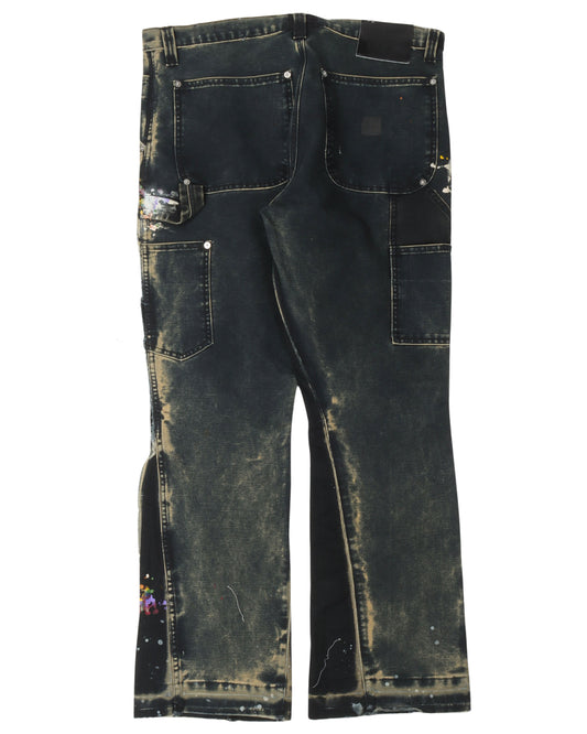 Paint Splatter Carpenter Flare Pants