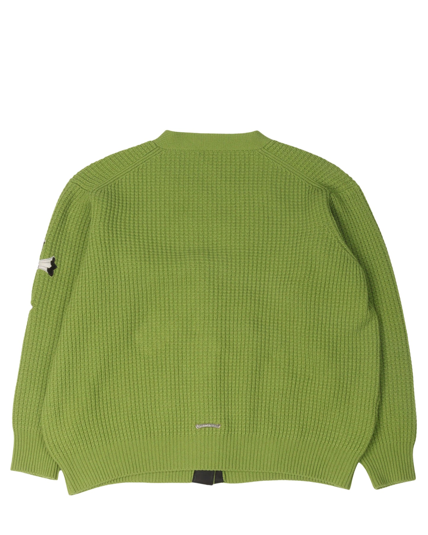 Cashmere Cross Patch "Hit & Run" Cardigan Sweater