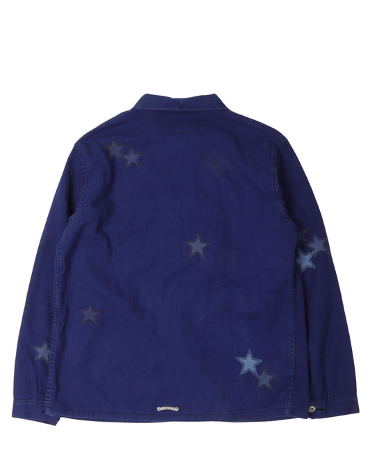 French Bleu De Travail Star Patch Work Jacket