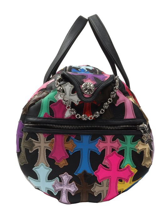 Multicolor Cross Patch Cemetery Large Duffle Bag
