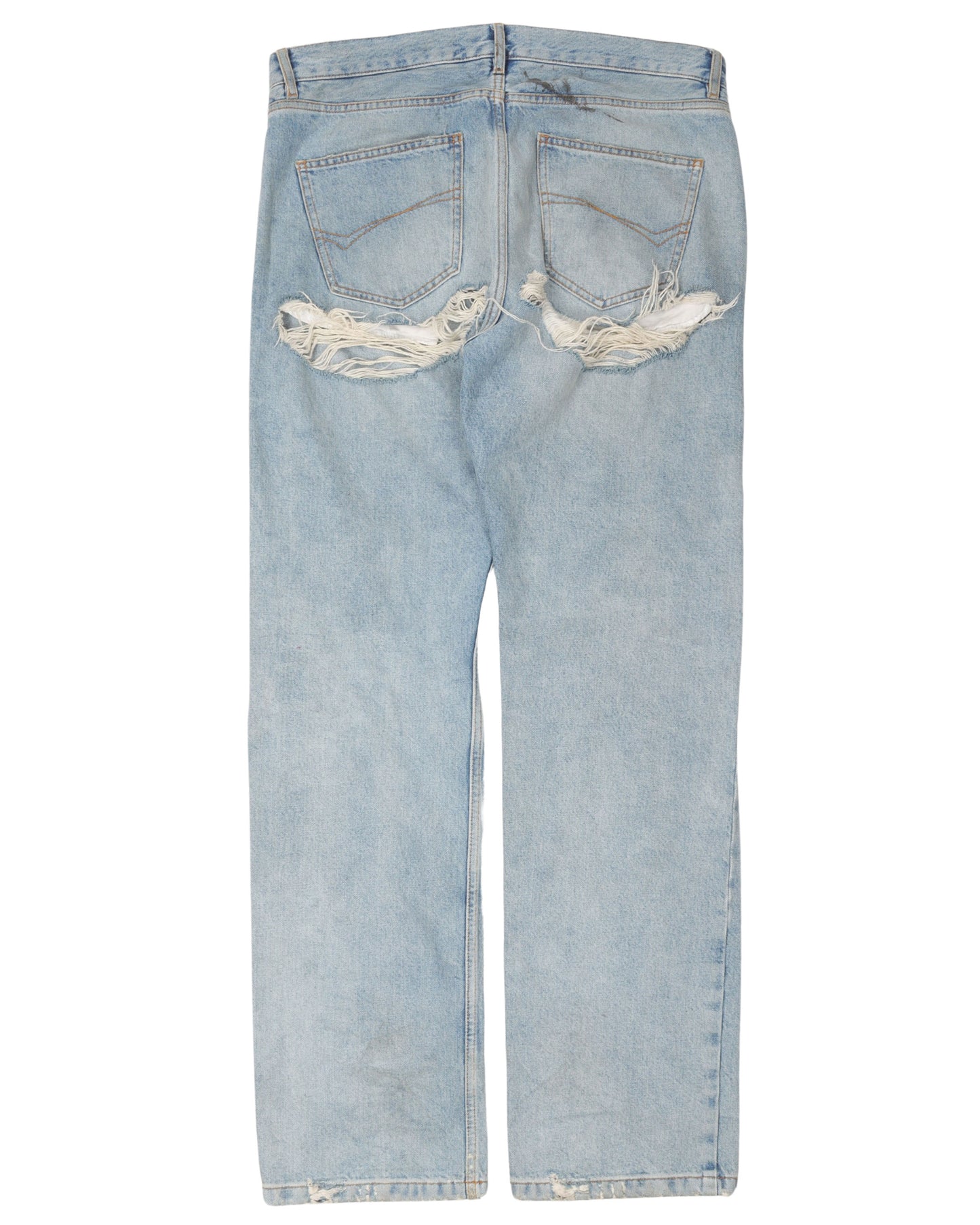 Sample Distressed Straight Leg Jeans