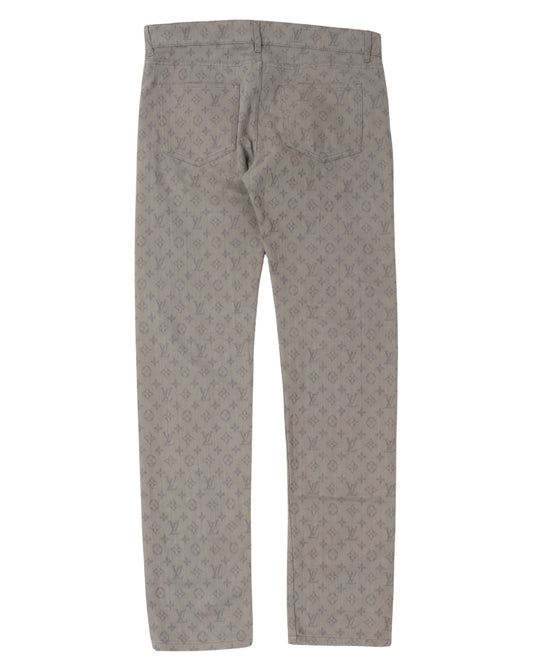 Monogram Slim Fit Jeans