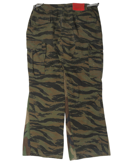 Tiger Camouflage La Flare Cargo Pants
