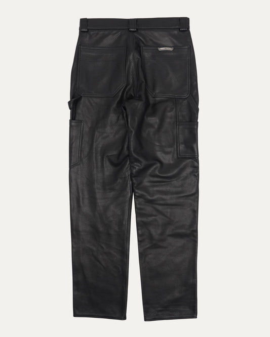 Fleur Knee Leather Carpenter Pants