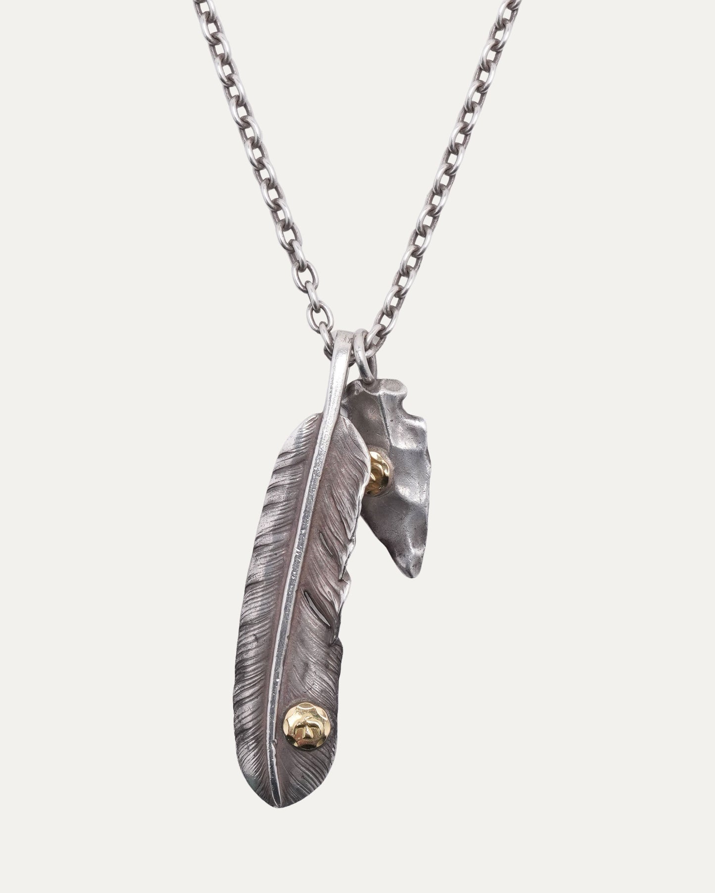 Feather and Arrowhead Necklace