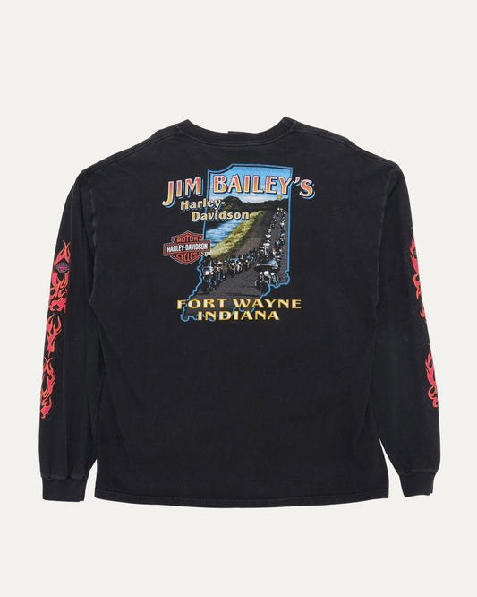 Harley Davidson Fort Wayne, Indiana Long Sleeve Pocket T-Shirt
