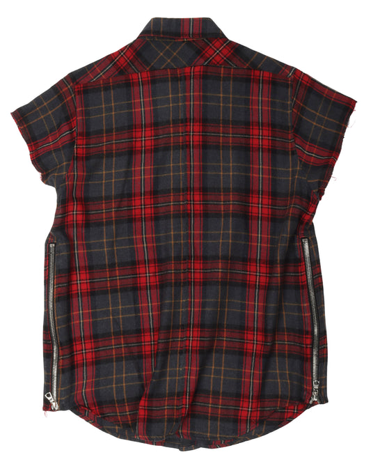 Second Collection Sleeveless Zipper Flannel