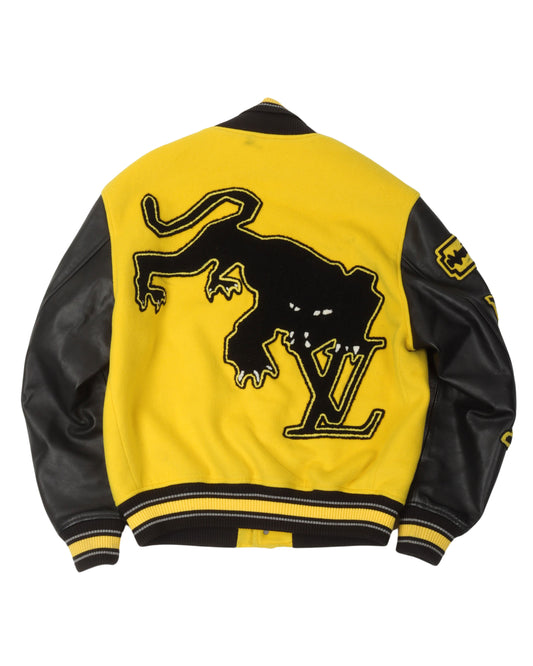 Amen Break Multi-Patches Mixed Leather Varsity Blouson