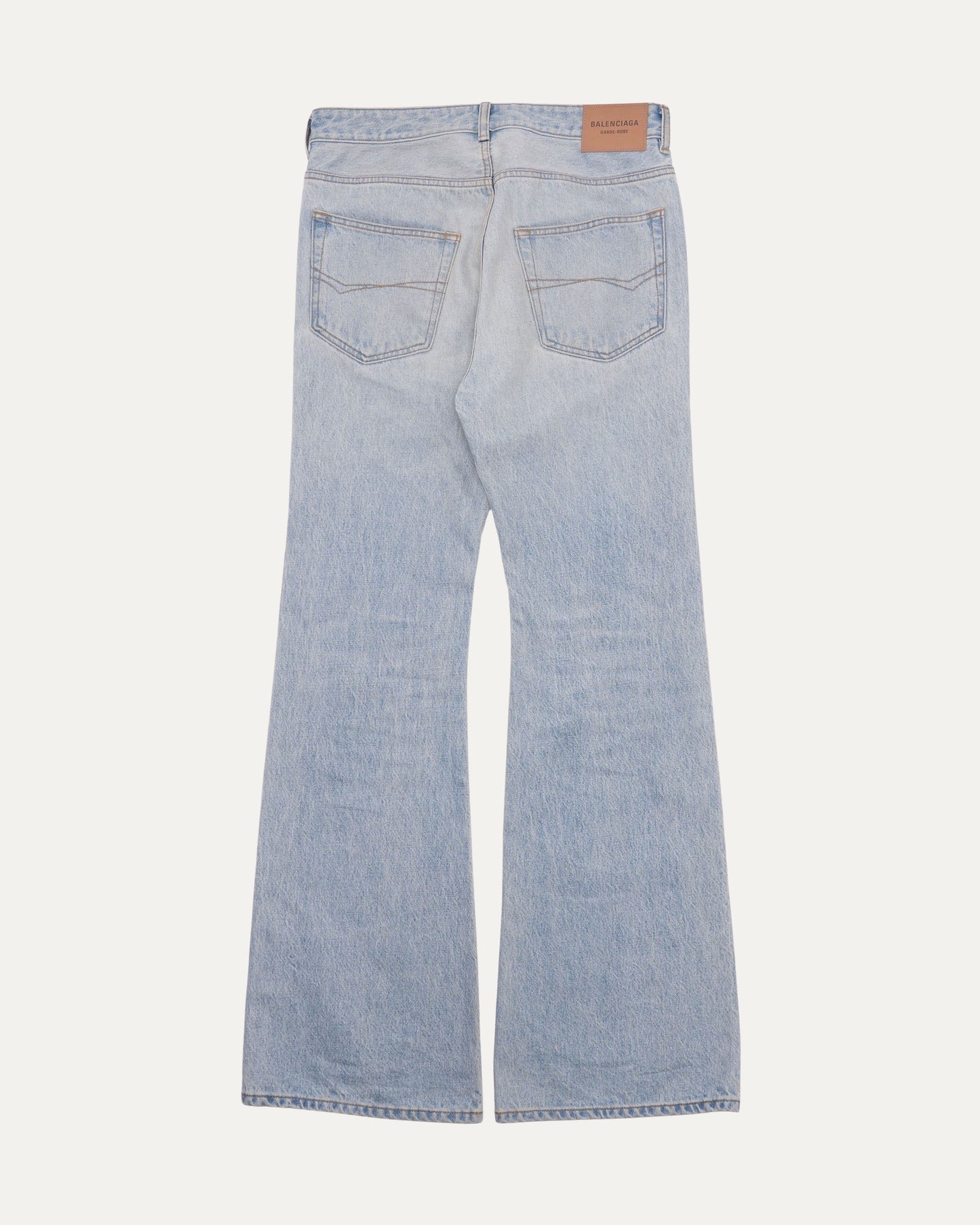 Light Wash Flared Jeans