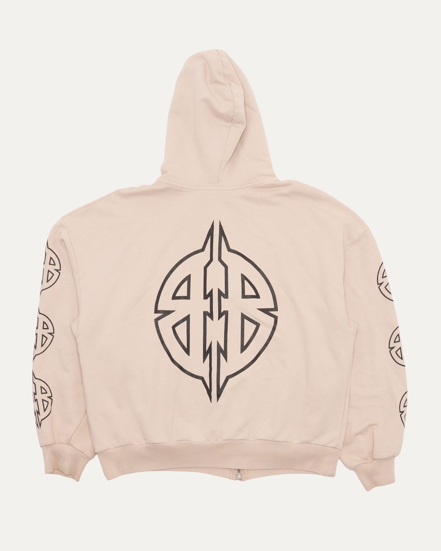 Metal BB Stencil Zip Up Hoodie