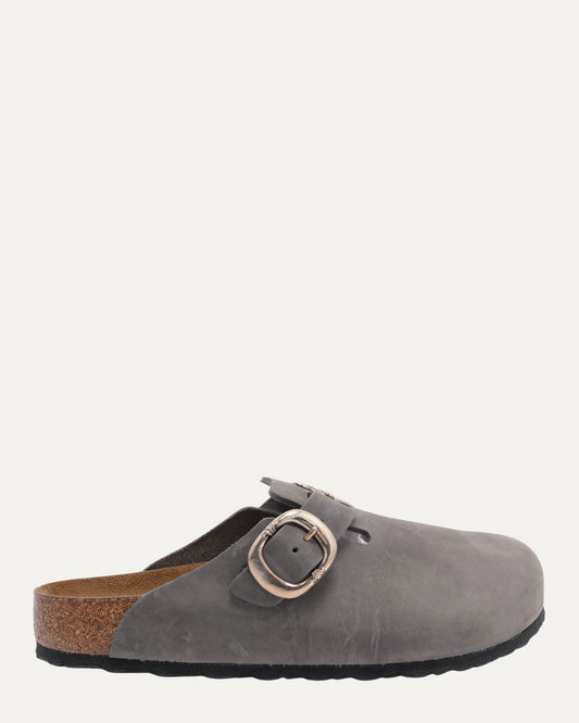 Dagger Embellished Birkenstock Boston Oiled Leather Mule