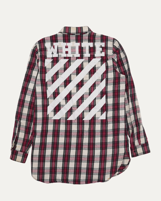 Diagonal Logo Plaid Flannel Shirt