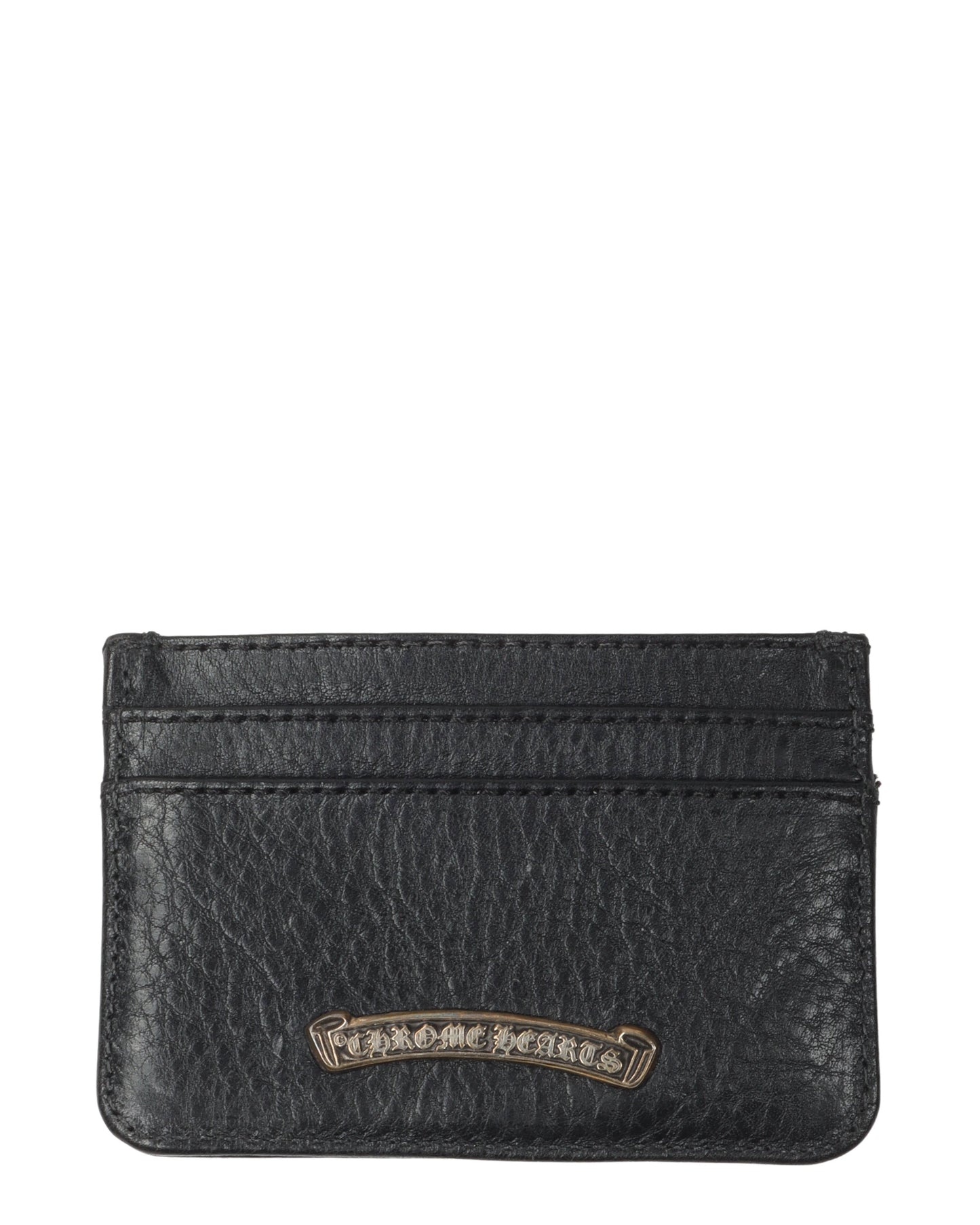 Silver Cross Embellished Leather Cardholder