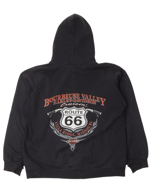 Harley Davidson Skeleton Logo Zip Up Hoodie