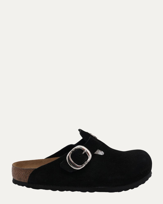 Dagger Embellished Birkenstock Boston Suede Mule