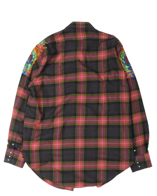Embroidered Flannel Shirt