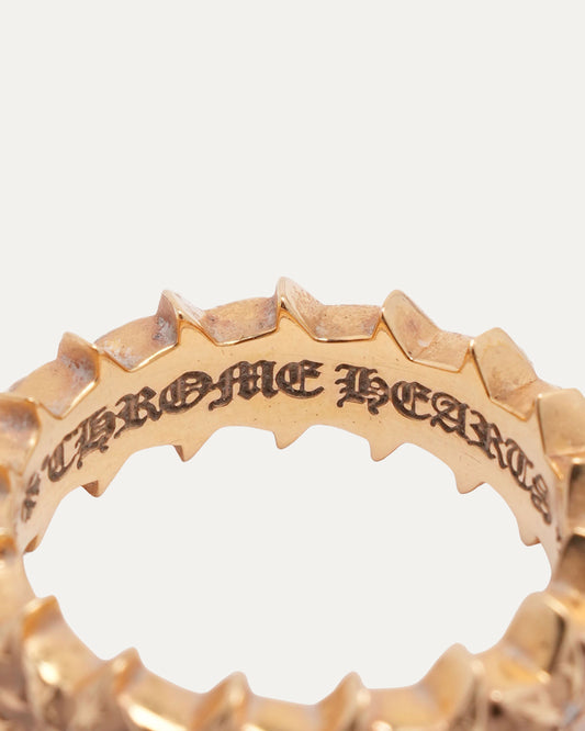 Gold and Diamond Star Band Ring