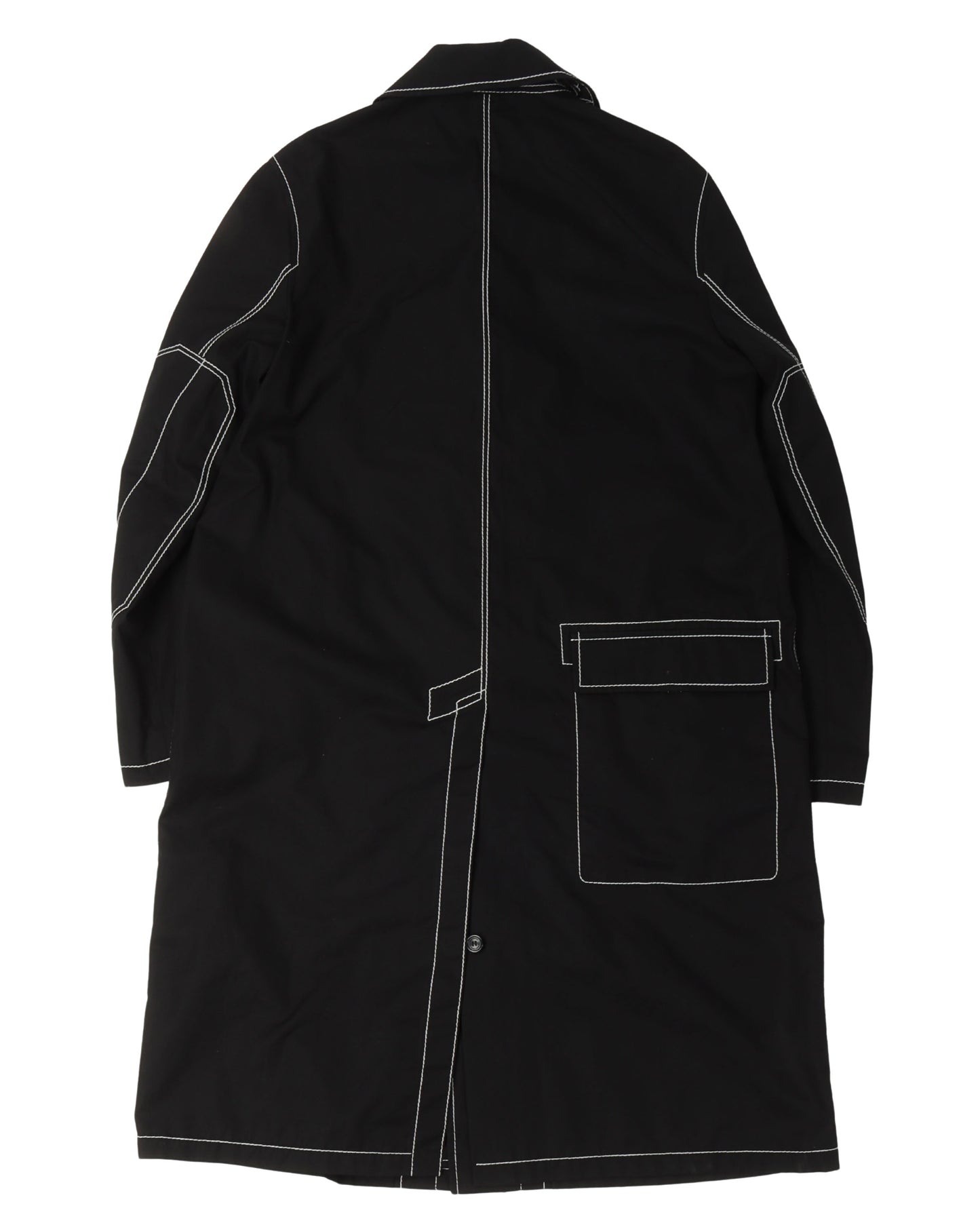 Contrast Stitch Trench Coat
