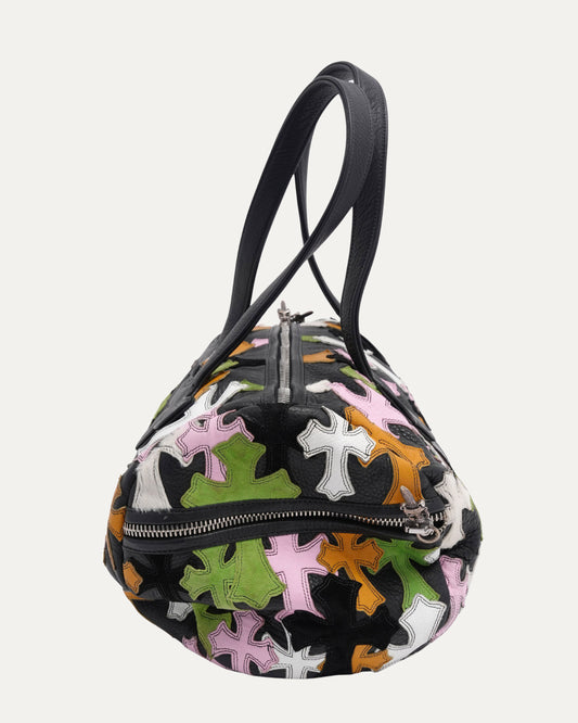 Multicolor Cross Patch Duffle Bag