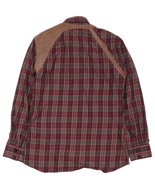 Gun Holster Plaid Button Up Shirt