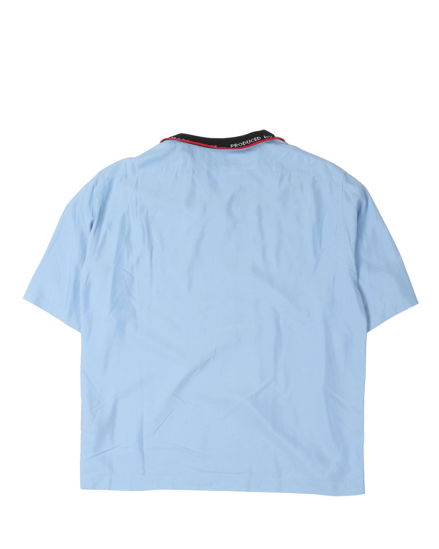 Rib Collar Short Sleeve Shirt
