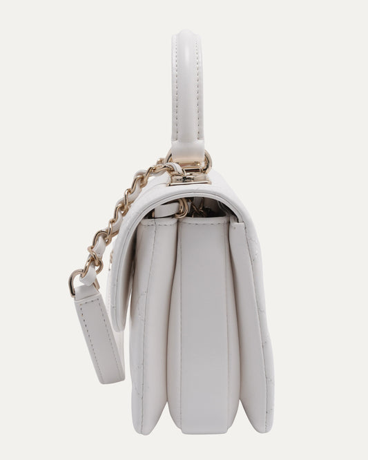 Quilted Leather Top Handle Bag