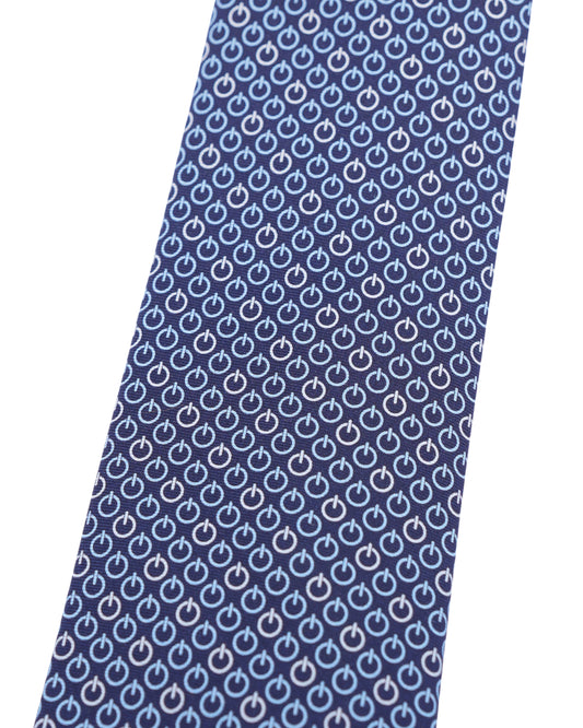 Power Logo Printed Silk Tie