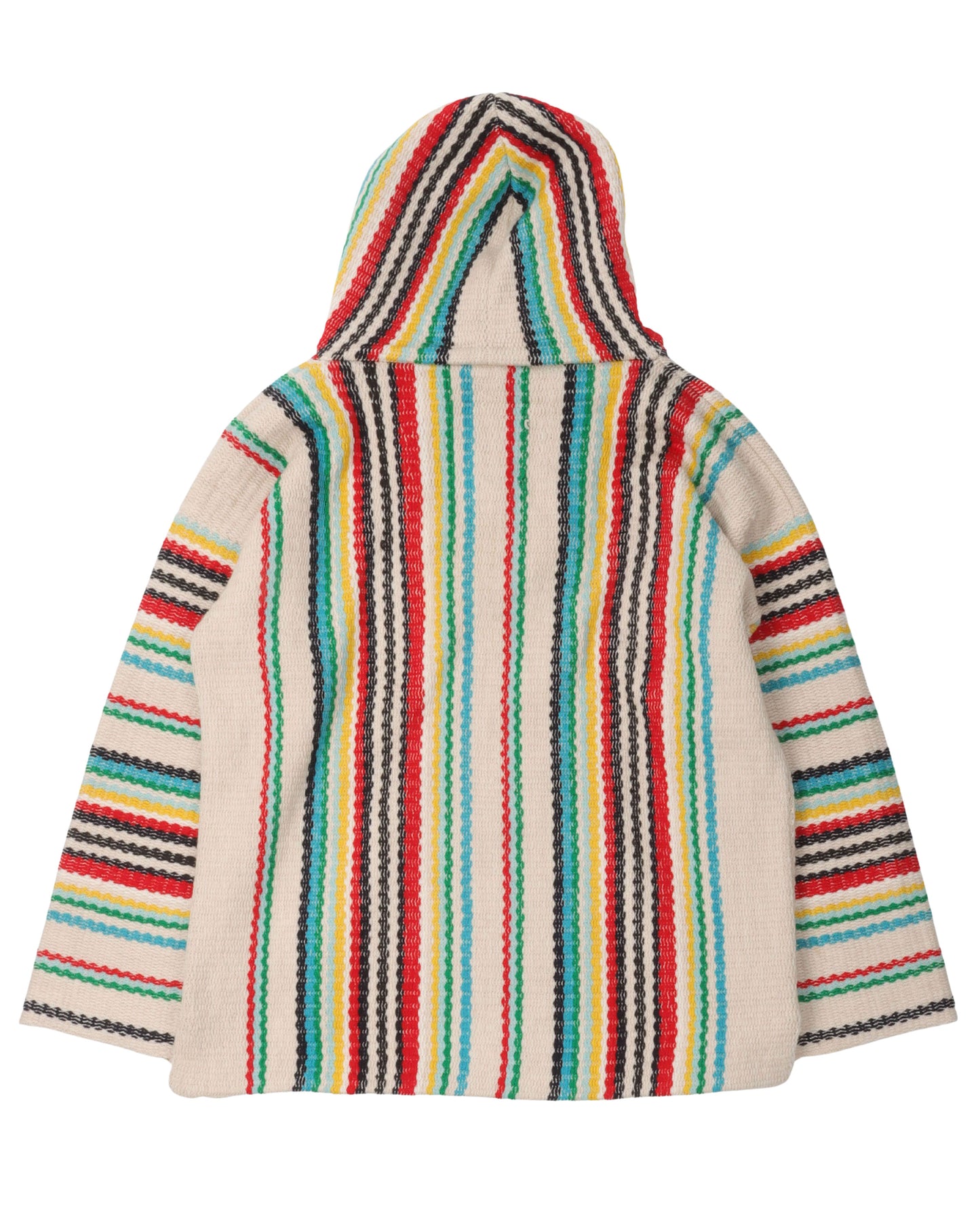 Striped Hooded Poncho