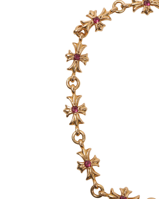 22k Gold & Diamond Cross Bracelet