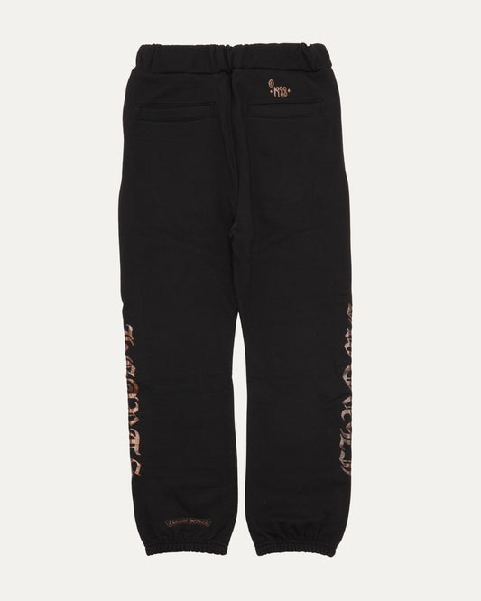 Glitter Print Horseshoe Logo Spellout Sweatpants