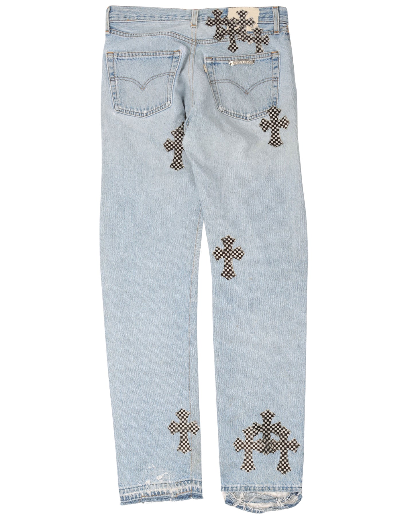 Levi's Checkered Leather Cross Patch Jeans
