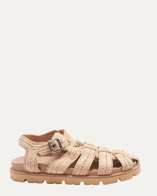 Raffia Fisherman Sandals