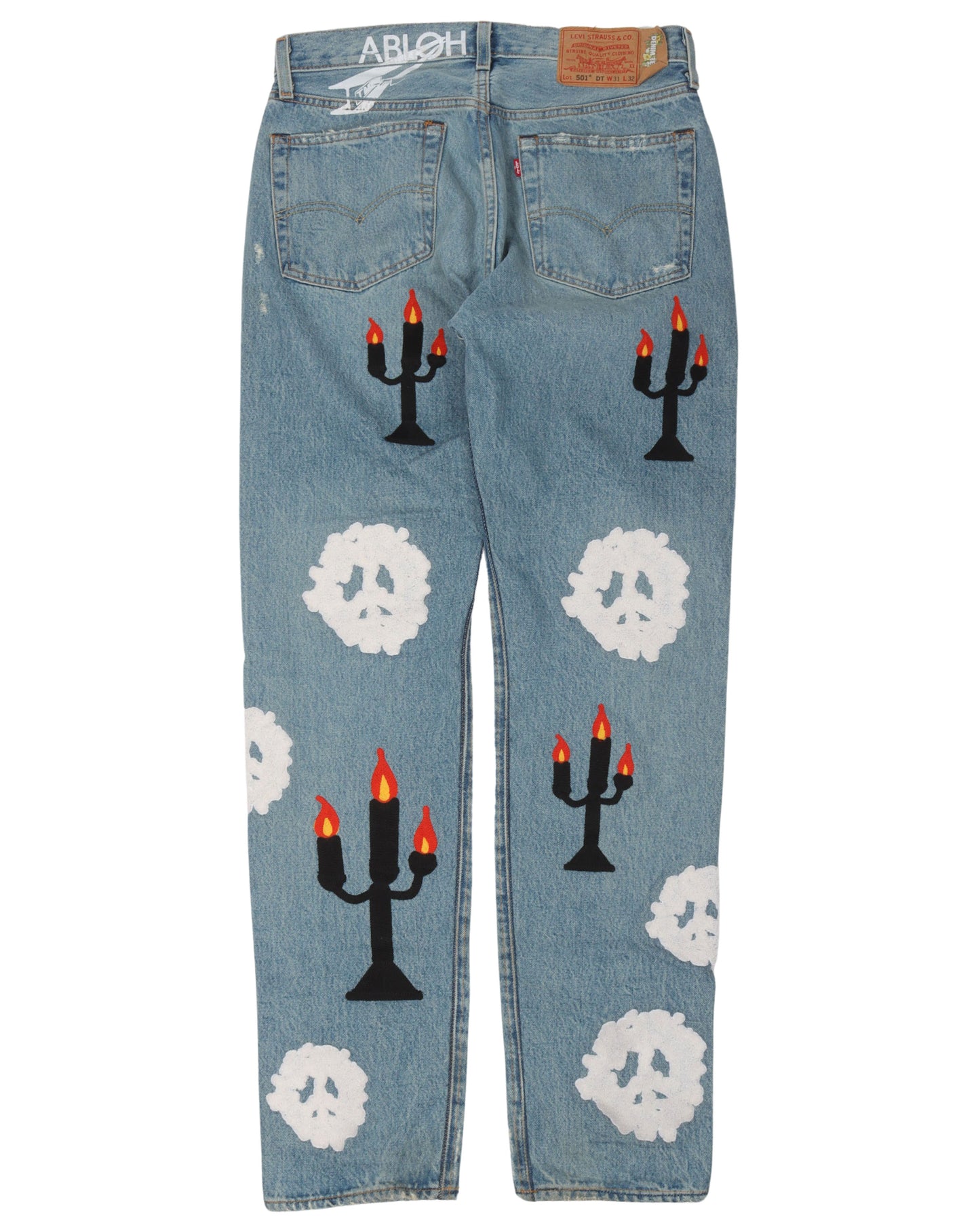 Virgil Abloh Embroidered Levi's Jeans