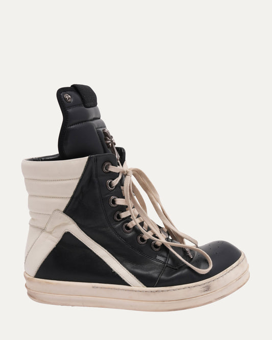 Rick Owens Cross Embellished Geobasket Sneakers