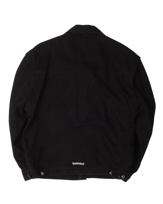 Denim Western Trucker Jacket with Fleur Yoke