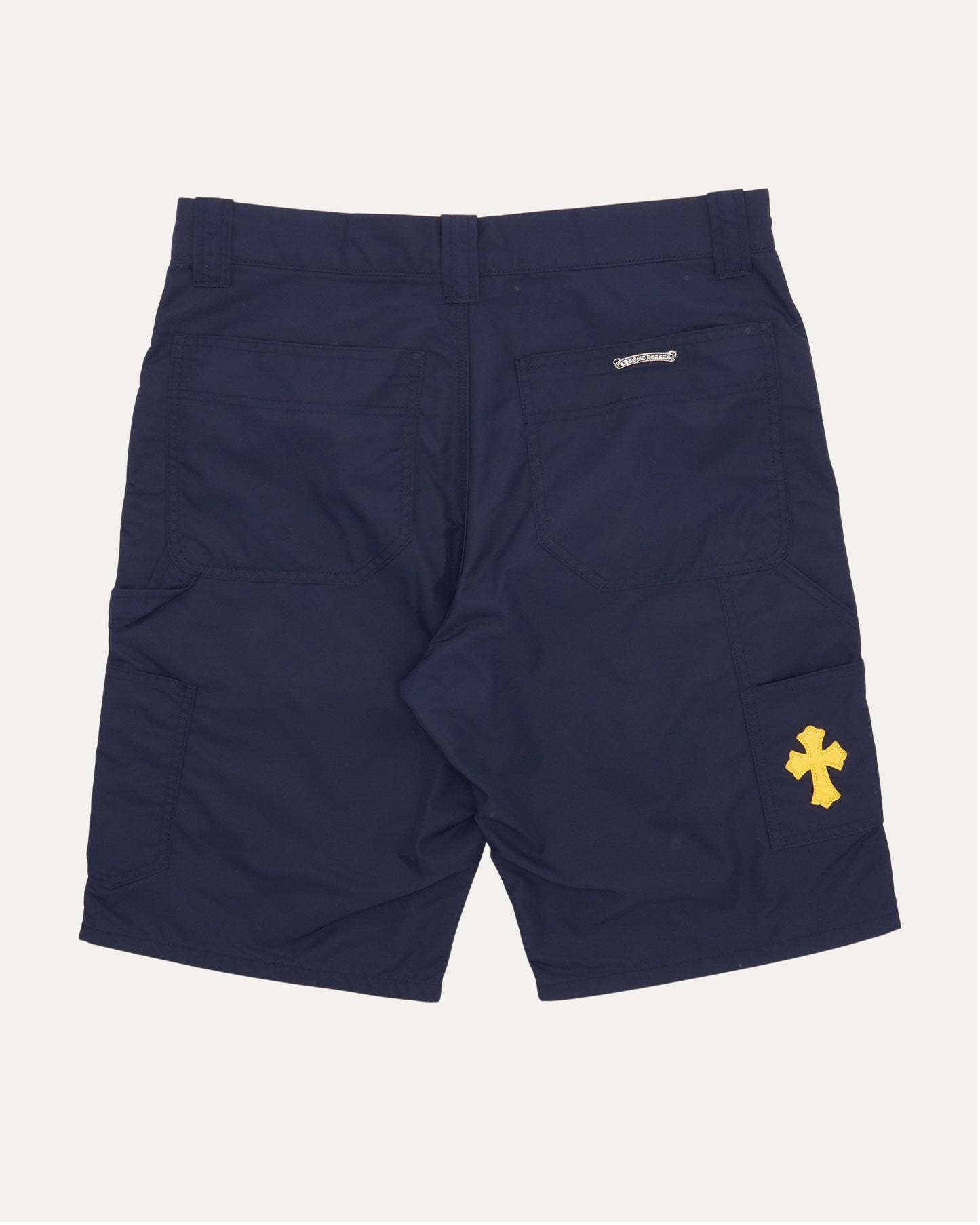 Nylon and Leather Double Knee Shorts