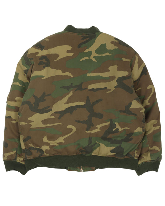 AW01 "Riot, Riot, Riot" MA-1 Camo Patched Bomber