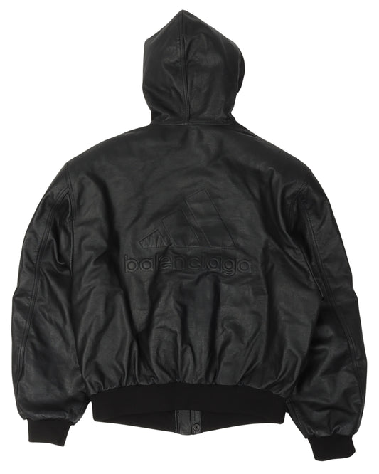 Adidas Leather Hooded Jacket