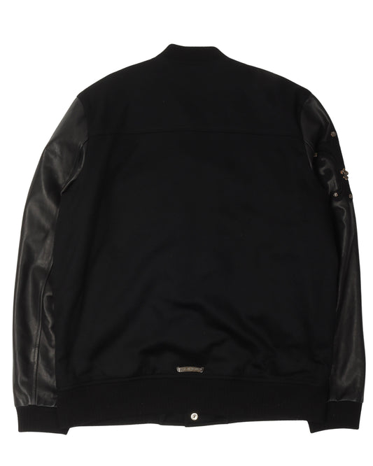 Cross Patch Cashmere Varsity Jacket