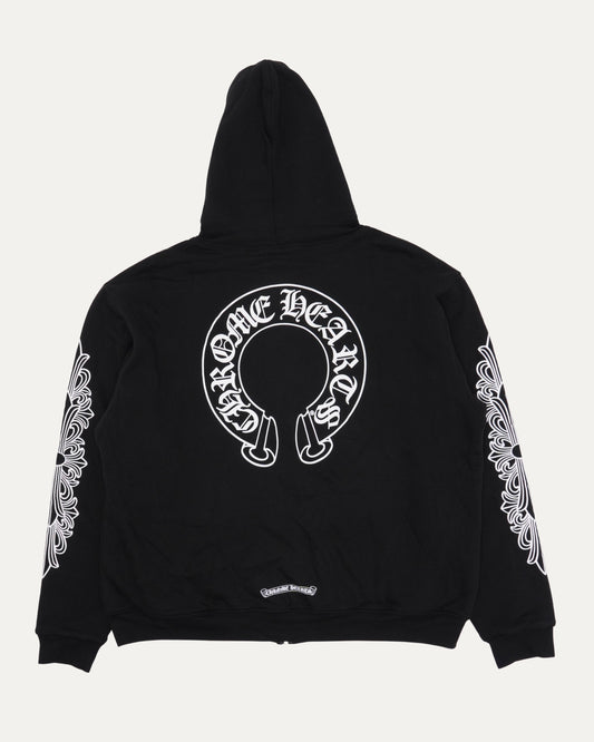 Thermal Lined Horseshoe Logo Zip Up Hoodie