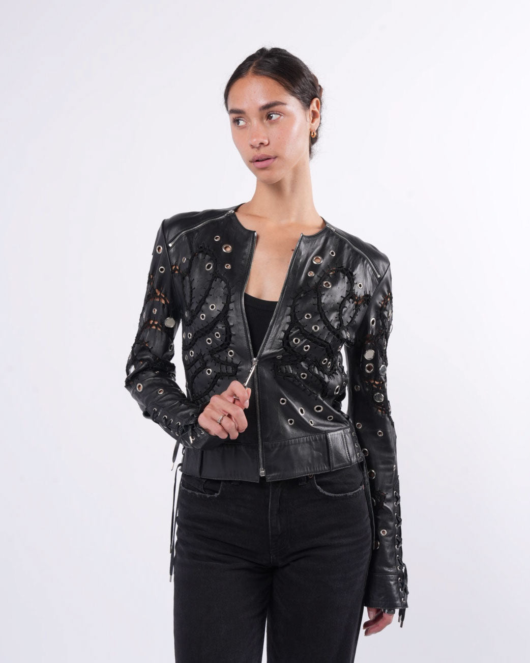 Galliano Era SS 2004 Mirrored Leather Jacket