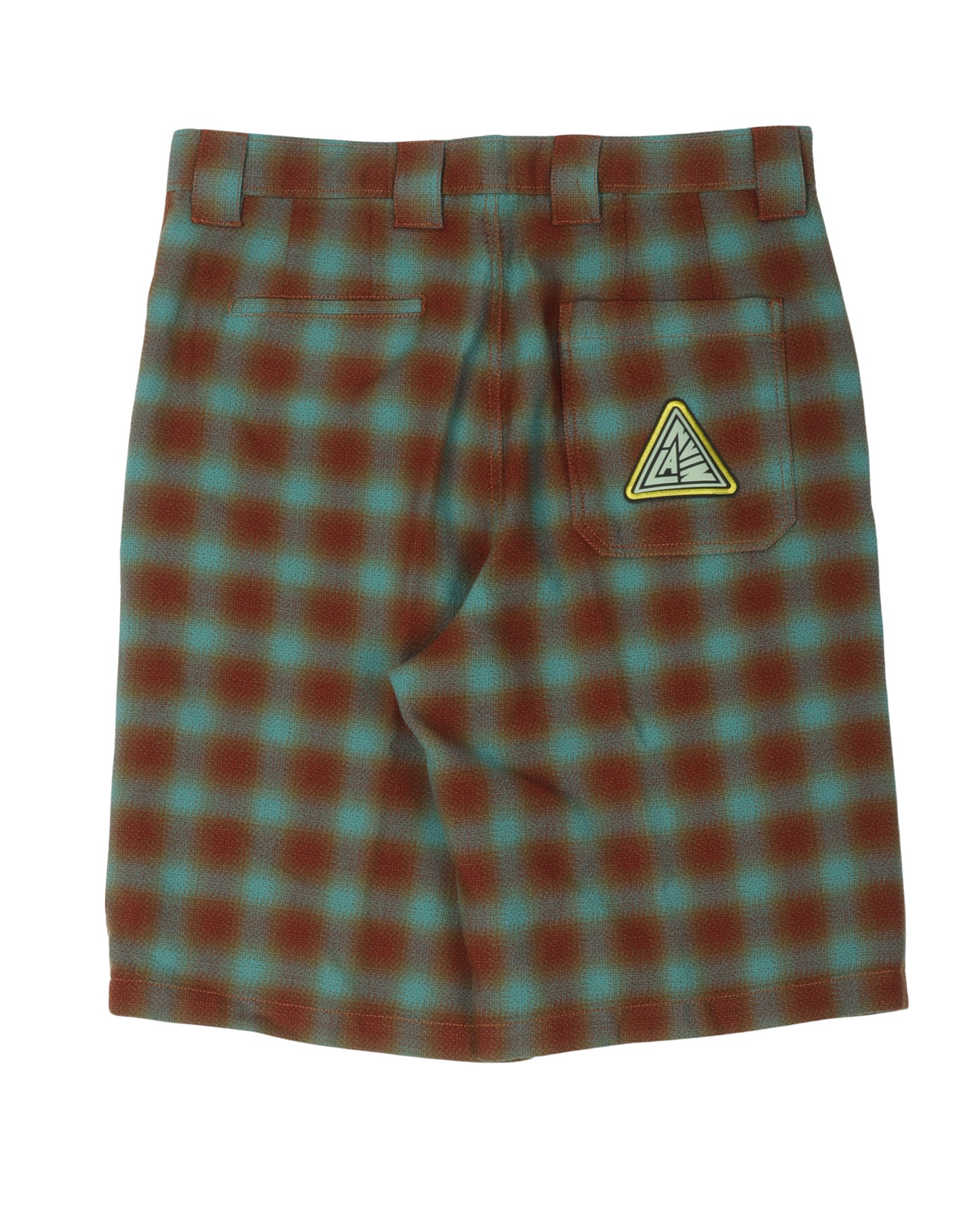 Wool Blurry Plaid Shorts