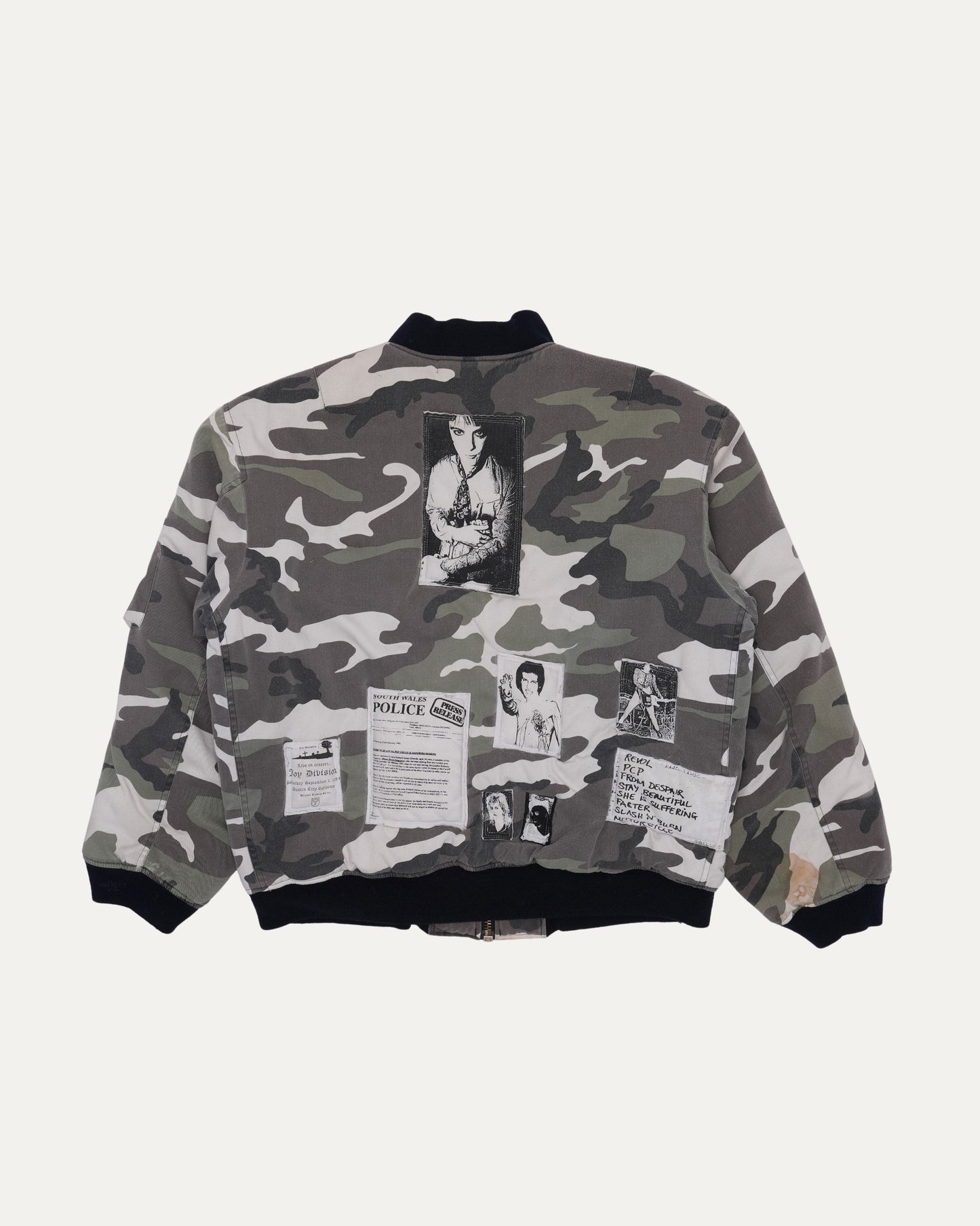 AW01 "Riot, Riot, Riot" MA-1 Camouflage Patch Bomber