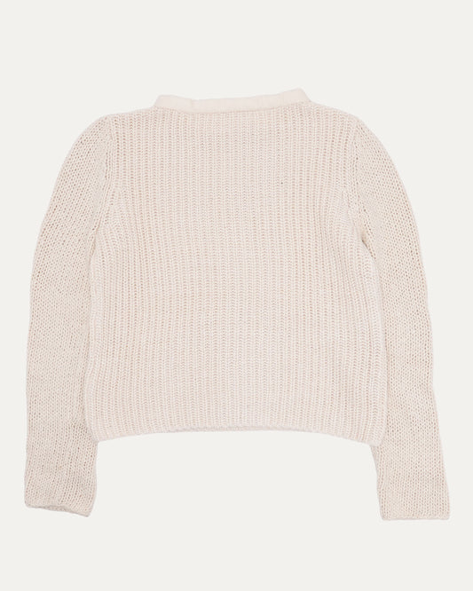 Contrast Collar Fisherman Sweater