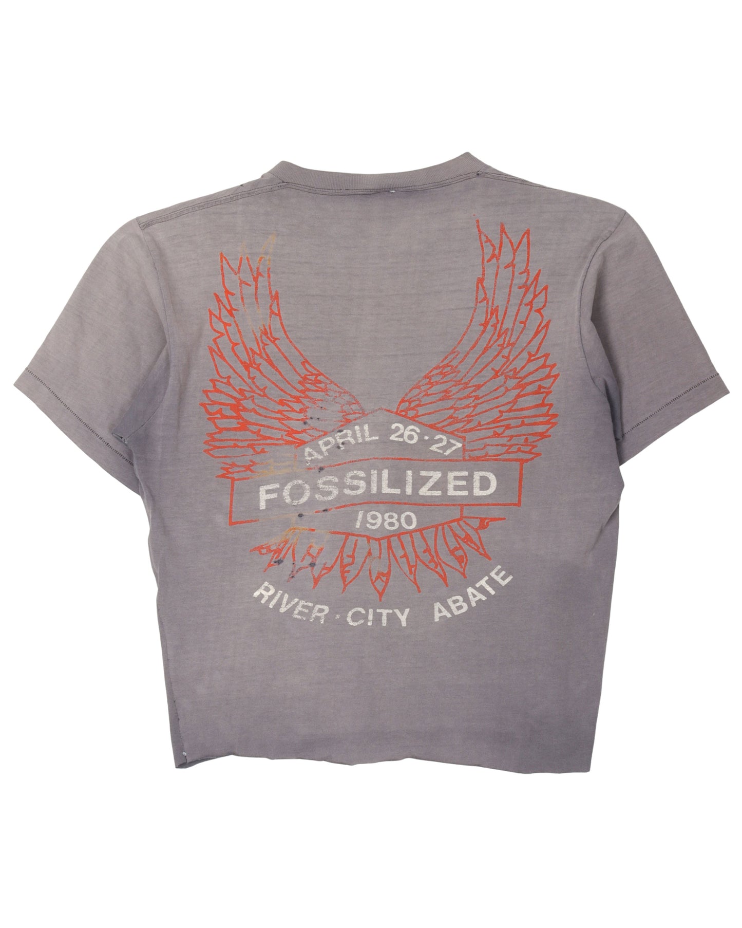 Raw Hem Harley Davidson Fossilized T-Shirt 1980