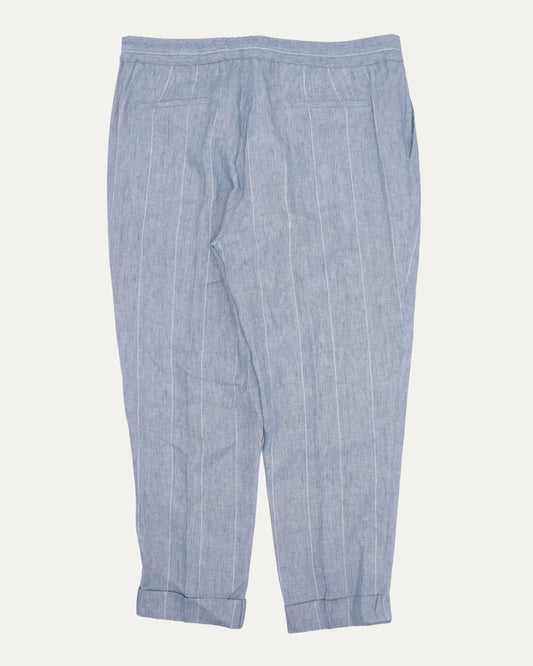 Linen Pleated Drawstring Pants