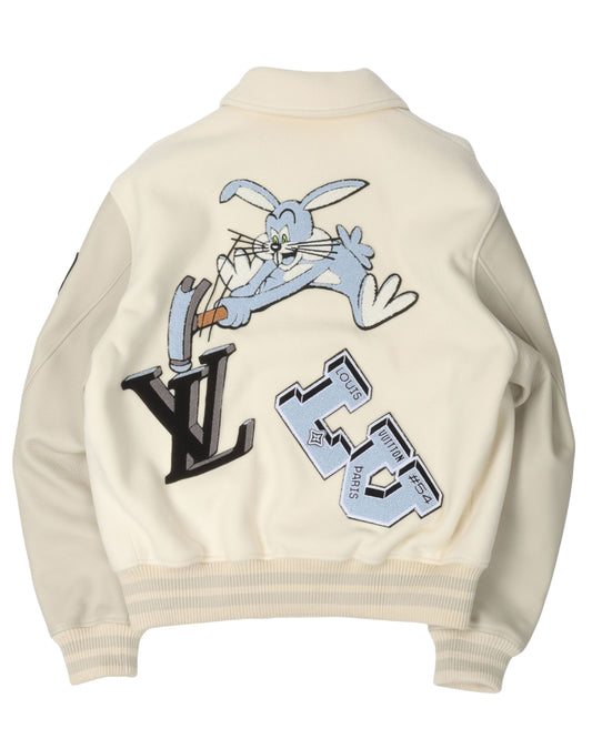 Multi Patch Rabbit Varsity Jacket