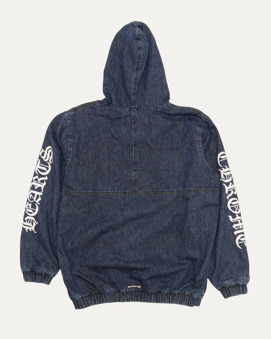 Ruckus Hooded Denim Cross Patch Jacket