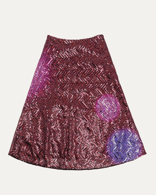 Sequin Zigzag Skirt